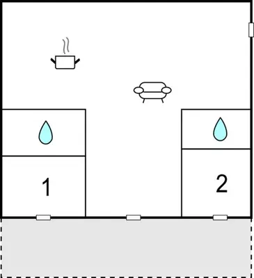 Plan de l'établissement 2 Bedroom Cozy Apartment In Algajola