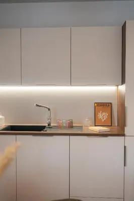 Cuisine ou kitchenette dans l'établissement Hôtel & Résidence San Roccu