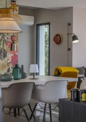 Coin salon dans l'établissement Casa Dalessio 3 - Villa Vue Mer et Piscine
