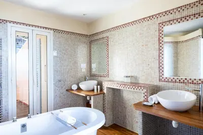 Salle de bains dans l'établissement CASA SANTA MARIA
