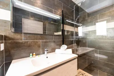 Salle de bains dans l'établissement Casa u fornu Residence & Spa