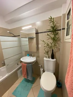Salle de bains dans l'établissement Appartement Dolce Farniente Corse Lozari