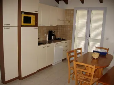 Cuisine ou kitchenette dans l'établissement Terrasse de Malbeccu