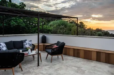 Coin salon dans l'établissement Casa Di Angeli