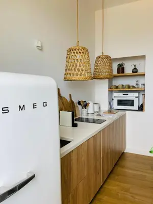 Cuisine ou kitchenette dans l'établissement Appartement Casadilonda - Casadibastia - Vue mer Citadelle