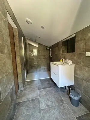 Salle de bains dans l'établissement Le Relais de Sisco