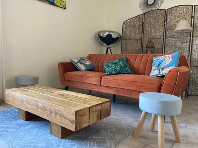 Coin salon dans l'établissement Appartement PALAZZI 2
