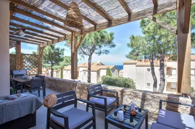 Balcon ou terrasse dans l'établissement Les Lauriers Roses