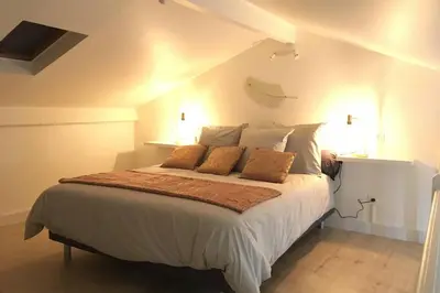 Un ou plusieurs lits dans un hébergement de l'établissement Appartement neuf entre mer et montagne.