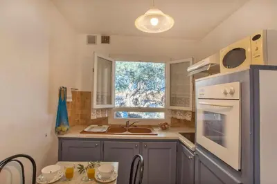 Cuisine ou kitchenette dans l'établissement Domaine Bollaccia - Casa Caruchettu
