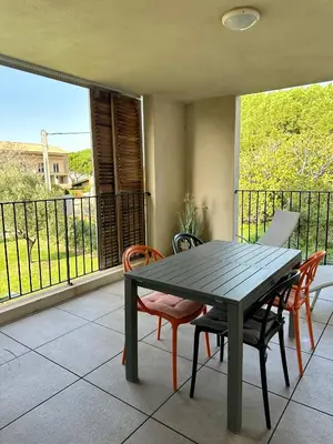 Balcon ou terrasse dans l'établissement Appartement COCON vue mer