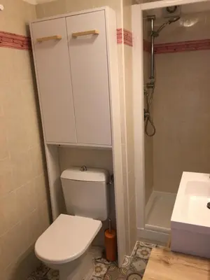 Salle de bains dans l'établissement Corse Appartement vue mer - Linguizzetta - Marine de Bravone