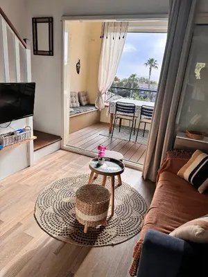 Télévision ou salle de divertissement dans l'établissement Corse Appartement vue mer - Linguizzetta - Marine de Bravone