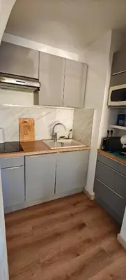 Cuisine ou kitchenette dans l'établissement La Balagne ça nous gagne