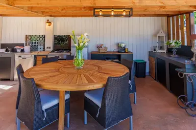 Cuisine ou kitchenette dans l'établissement Villa Roma