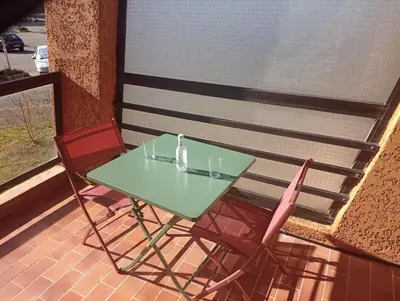 Balcon ou terrasse dans l'établissement Magnifique Studio bord de mer numéro 88