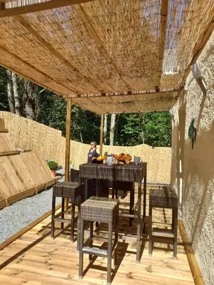 Plan de l'établissement Maisonnette U Santu Ghjuvandria ou A Santa Ghjulia entre mer et Montagne