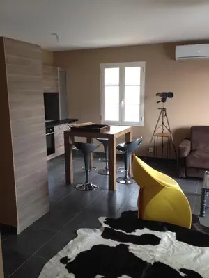 Coin salon dans l'établissement Erbalunga Magnifique t2 4pers