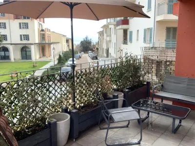 Balcon ou terrasse dans l'établissement Erbalunga Magnifique t2 4pers