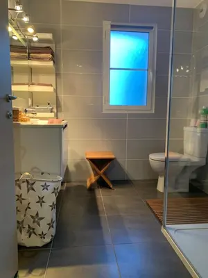 Salle de bains dans l'établissement Erbalunga Magnifique t2 4pers