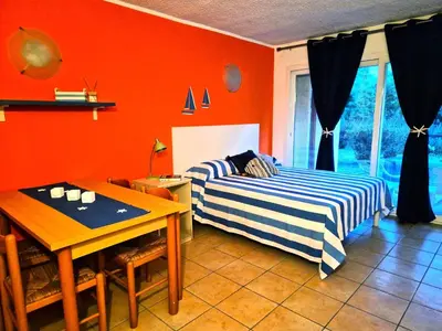 Un ou plusieurs lits dans un hébergement de l'établissement Studio 2 ou 3 people, 150 m beach, near Ghisonaccia