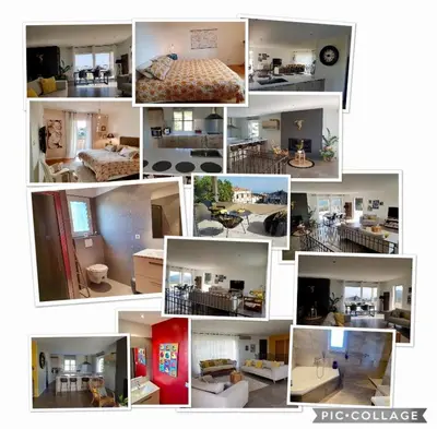 Cuisine ou kitchenette dans l'établissement VILLA CHJOSELLA 150M2 PISCINE ET AU CALME