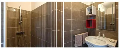 Salle de bains dans l'établissement Villa U Spanu