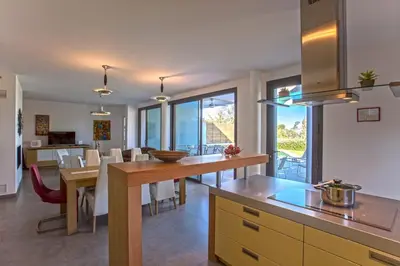 Cuisine ou kitchenette dans l'établissement Villa U Spanu