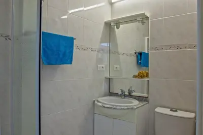 Salle de bains dans l'établissement Casa Le Sureau