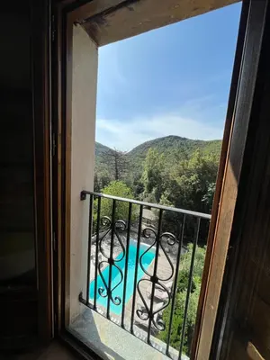 Vue générale sur la montagne ou vue sur la montagne depuis la maison de vacances