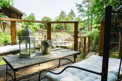 Balcon ou terrasse dans l'établissement La Cabane du Bandit