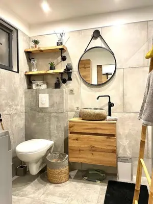 Salle de bains dans l'établissement Mini villa chaleureuse avec vue mer imprenable