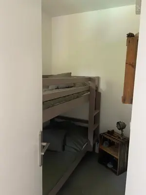 Un ou plusieurs lits dans un hébergement de l'établissement Bel appartement idéalement situé en Haute Corse