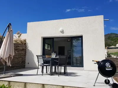 Vue générale sur la montagne ou vue sur la montagne depuis la maison de vacances
