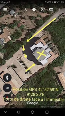 Plan de l'établissement Appartement F3(70m²) vue sur la mer
