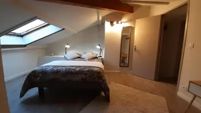 Un ou plusieurs lits dans un hébergement de l'établissement Résidence Les Marines de Moriani pieds dans l'eau duplex avec terrasses vue mer, 4-8 pers
