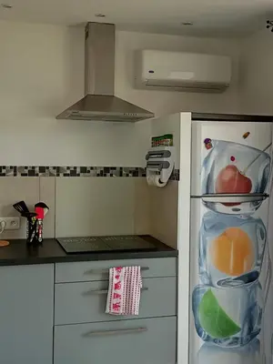 Cuisine ou kitchenette dans l'établissement Un Nid Douillet en bord de plage !!