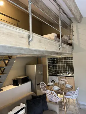 Cuisine ou kitchenette dans l'établissement Appartements St. Pancrace