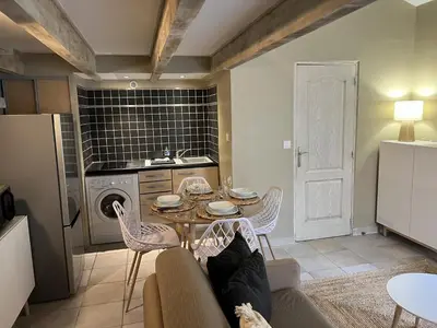 Coin salon dans l'établissement Appartements St. Pancrace