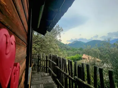 Vue générale sur la montagne ou vue sur la montagne depuis le B&B/chambre d'hôtes
