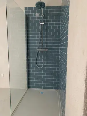 Salle de bains dans l'établissement Très jolie maison aux portes du Cap Corse