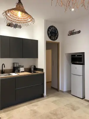 Cuisine ou kitchenette dans l'établissement 1722 Cosy Home Corbara