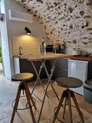 Cuisine ou kitchenette dans l'établissement 1722 Cosy Home Corbara
