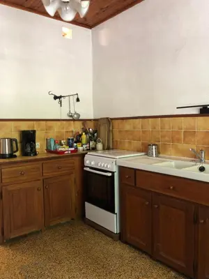 Cuisine ou kitchenette dans l'établissement Cap Corse - Grande maison au bord de mer - PMR