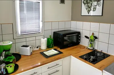 Cuisine ou kitchenette dans l'établissement CASA di u cuginu