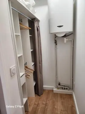 Salle de bains dans l'établissement Charmant studio vue mer / parking / plage à 200m