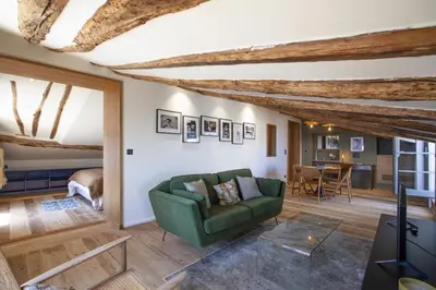 Coin salon dans l'établissement Appartement de standing avec rooftop de 35m2