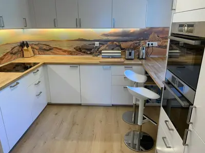 Cuisine ou kitchenette dans l'établissement Apartment Vue Mer