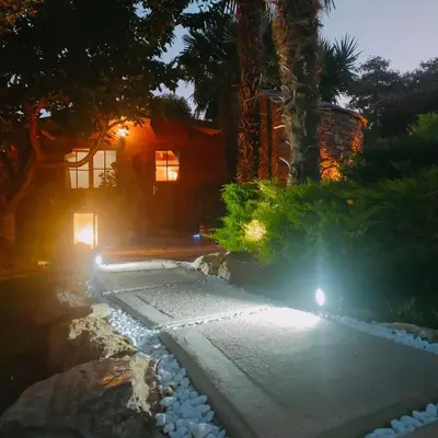 Jardin de l'établissement Chalet - Piscine - Wifi