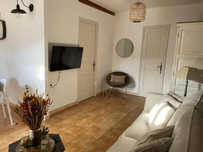 Télévision ou salle de divertissement dans l'établissement U Pagliaghju